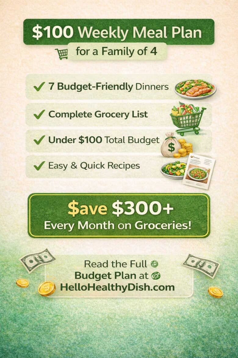 Cheap Weekly Meal Plan for a Family of 4 (Under $100 in 2026) – Hello ...