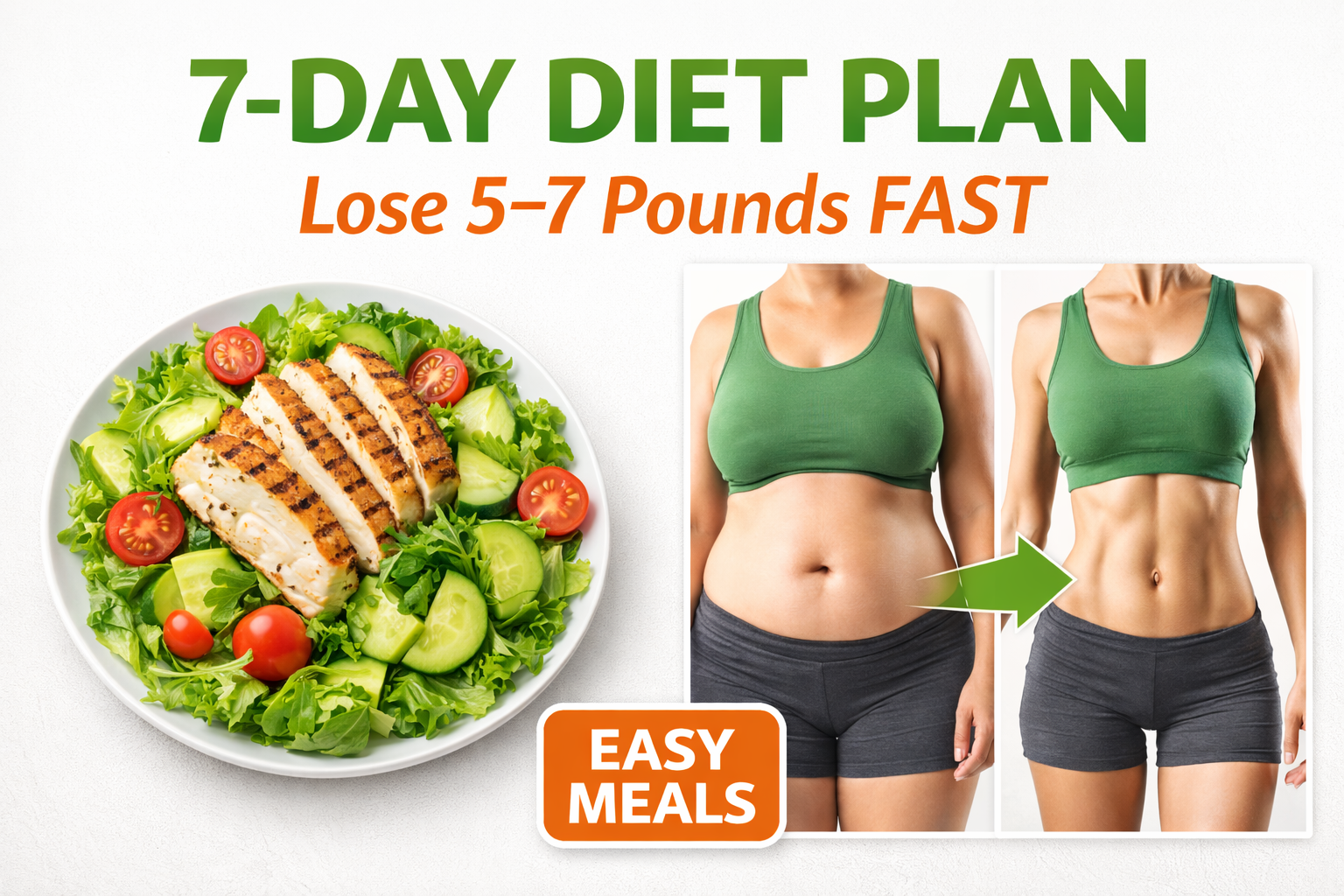 7-Day Diet Plan to Lose 5β7 Pounds Fast (Women USA Guide)