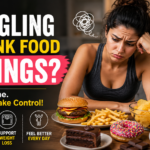 woman struggling with junk food cravings during weight loss