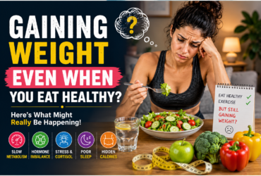 woman frustrated about weight gain while eating healthy