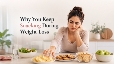 woman struggling with snacking during weight loss