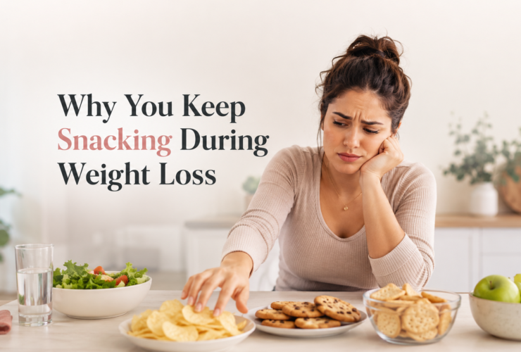 woman struggling with snacking during weight loss