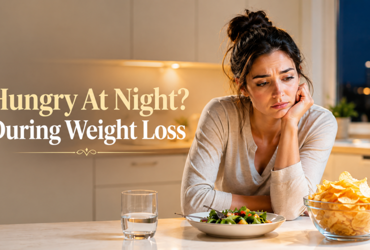 woman feeling hungry at night during weight loss