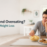 woman struggling with weekend overeating during weight loss