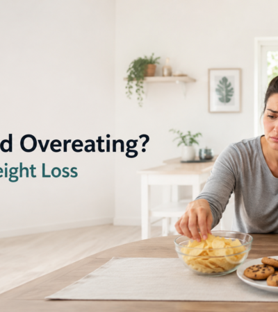 woman struggling with weekend overeating during weight loss