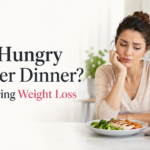 woman feeling hungry after dinner during weight loss