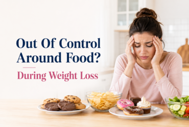 woman feeling out of control around food during weight loss