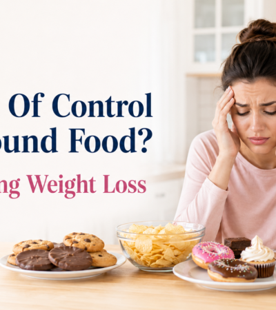 woman feeling out of control around food during weight loss