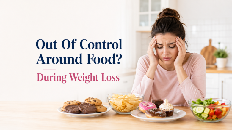 woman feeling out of control around food during weight loss