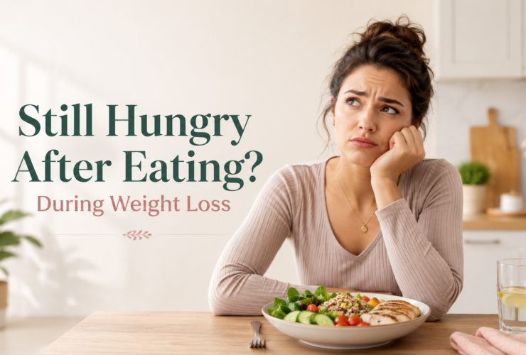 woman feeling hungry even after eating enough during weight loss